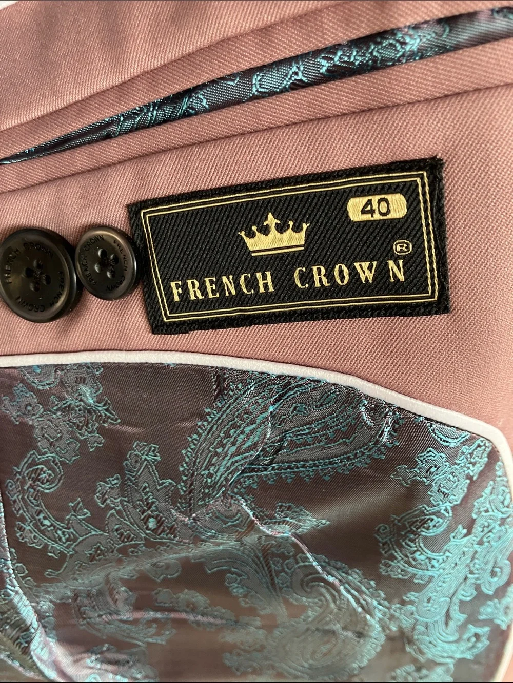 Men's Dusty Rose Single-Breasted Blazer
